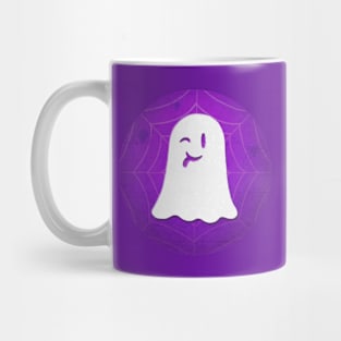 Cute Ghost - purple spiderweb Mug